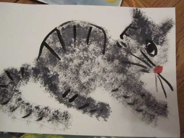 Katzenzeichnung für Kinder mit Bleistift