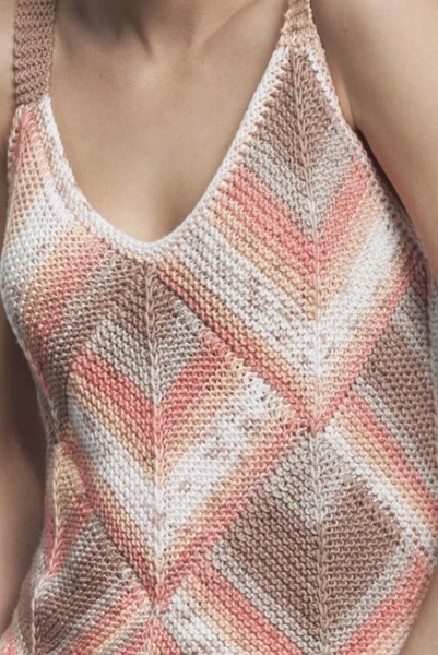 Mit Stricknadeln aus Baumwolle gestrickte Sommerblusen mit Beschreibung