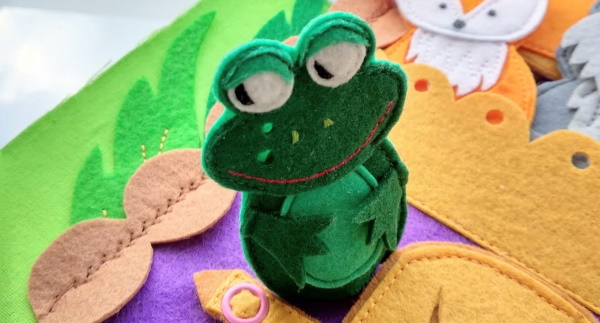 DIY-Filzfrosch. Muster, Vorlage, Diagramm