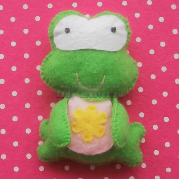 DIY-Filzfrosch. Muster, Vorlage, Diagramm