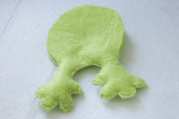DIY-Filzfrosch. Muster, Vorlage, Diagramm