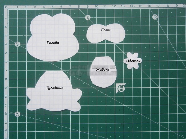 DIY-Filzfrosch. Muster, Vorlage, Diagramm