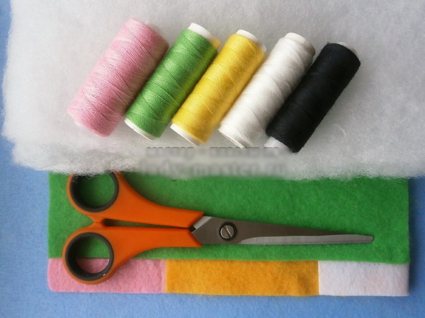 DIY-Filzfrosch. Muster, Vorlage, Diagramm