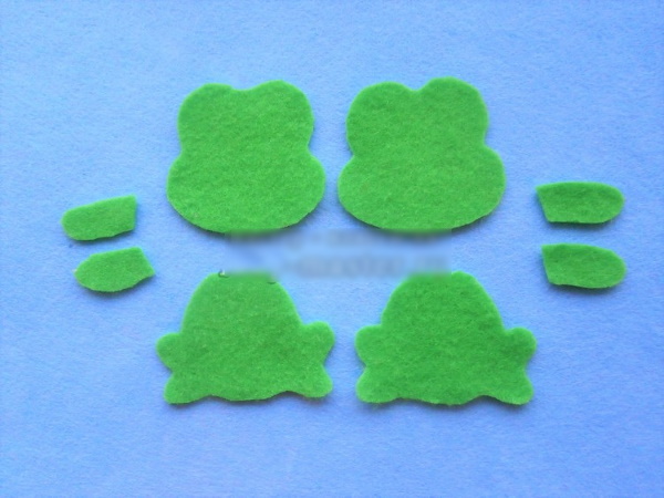 DIY-Filzfrosch. Muster, Vorlage, Diagramm
