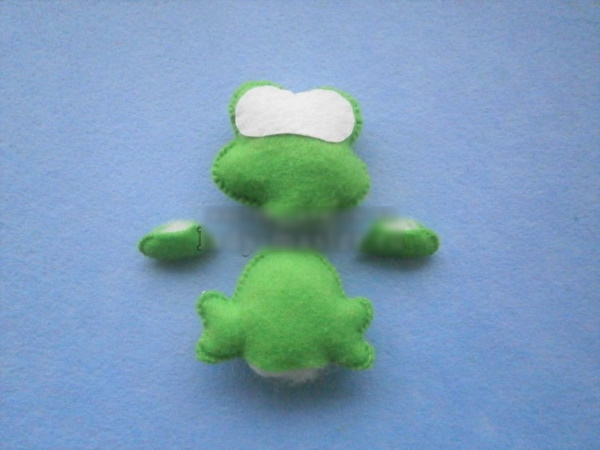DIY-Filzfrosch. Muster, Vorlage, Diagramm