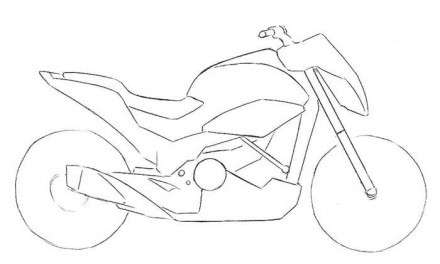 Motorrad zeichnen für Kinder mit Bleistift Schritt für Schritt