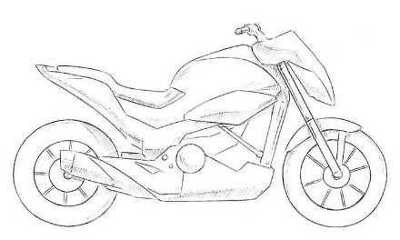 Motorrad zeichnen für Kinder mit Bleistift Schritt für Schritt