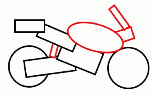 Motorrad zeichnen für Kinder mit Bleistift Schritt für Schritt