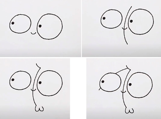 Zeichentrickfiguren zum Skizzieren mit Bleistift in einem Skizzenbuch, im Stil von Mirbie, Anime
