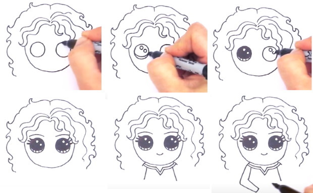 Zeichentrickfiguren zum Skizzieren mit Bleistift in einem Skizzenbuch, im Stil von Mirbie, Anime