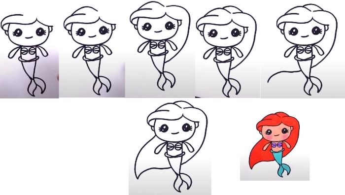 Zeichentrickfiguren zum Skizzieren mit Bleistift in einem Skizzenbuch, im Stil von Mirbie, Anime