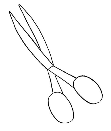 Forbici - disegno passo dopo passo per bambini con matita