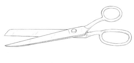 Forbici - disegno passo dopo passo per bambini con matita
