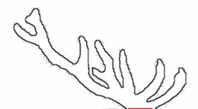 DIY-Hirsch aus Draht und Girlande. Skizze, Diagramm