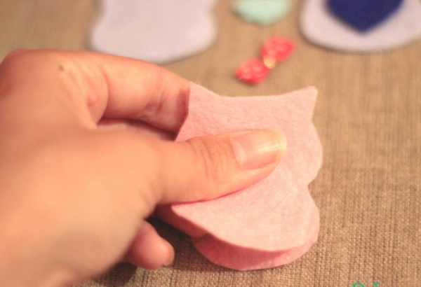 DIY-Filzvogel. Muster Schritt für Schritt, Vorlagen