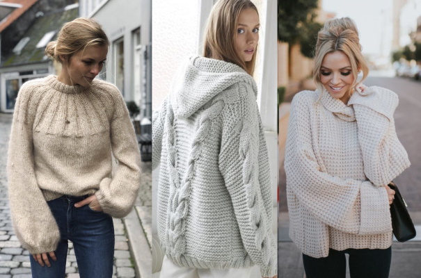 Mit Nadeln gestrickter Damenpullover. Schemata und Beschreibung, Modelle, Meisterklasse