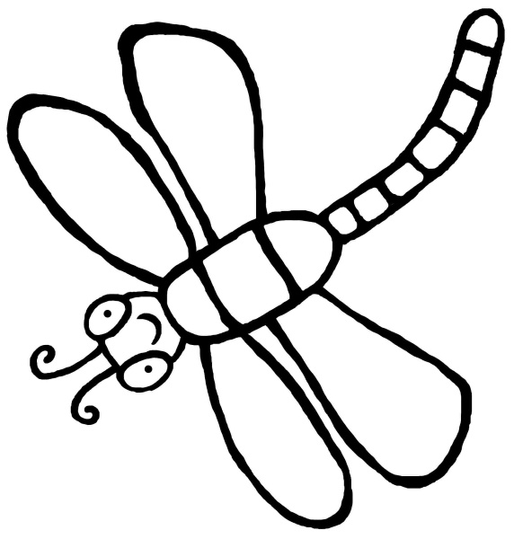 Libelle zeichnen für Kinder mit Bleistift Schritt für Schritt