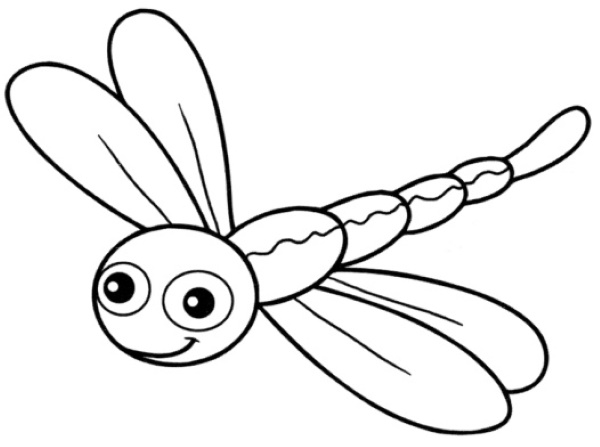 Libelle zeichnen für Kinder mit Bleistift Schritt für Schritt