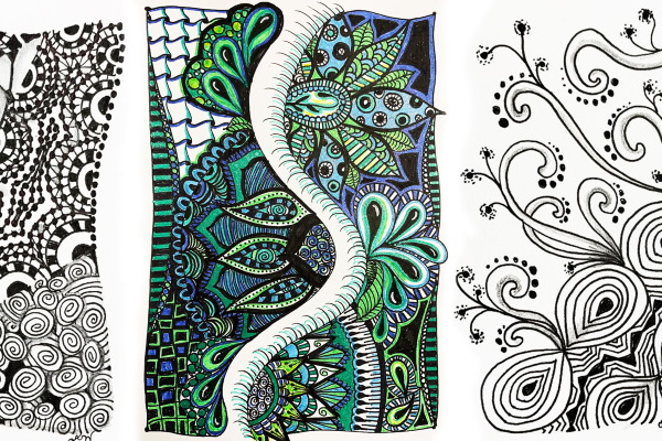 Zentangle-Muster für Anfänger Schritt für Schritt, Diagramme