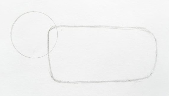 Elefantenzeichnung für Kinder mit Bleistift, auf transparentem Hintergrund, Färbung