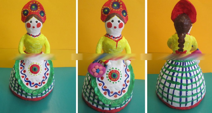 Dymkovo-Spielzeug aus Plastilin. Modellierung Schritt für Schritt