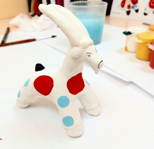 Dymkovo-Spielzeug aus Plastilin. Modellierung Schritt für Schritt
