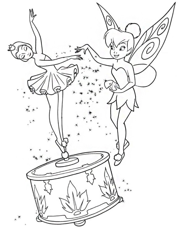 Fee Tinkerbell. Fotos, Bilder zum Ausmalen