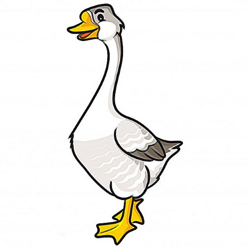 Gans zeichnen für Kinder mit Bleistift Schritt für Schritt