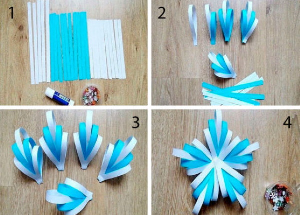 So falten Sie Papier für eine Schneeflocke. Schritt-für-Schritt-Anleitung