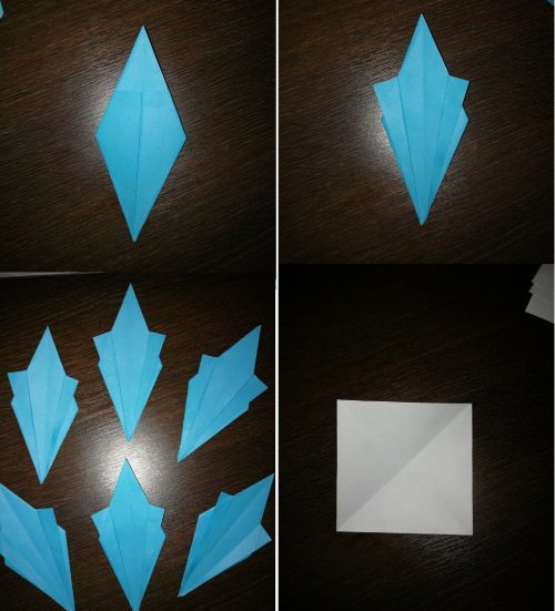 So falten Sie Papier für eine Schneeflocke. Schritt-für-Schritt-Anleitung