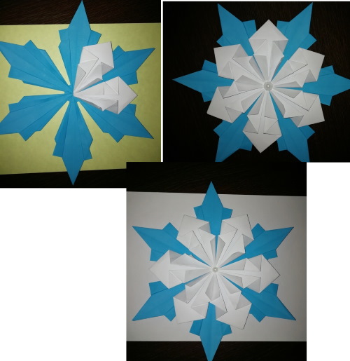 So falten Sie Papier für eine Schneeflocke. Schritt-für-Schritt-Anleitung