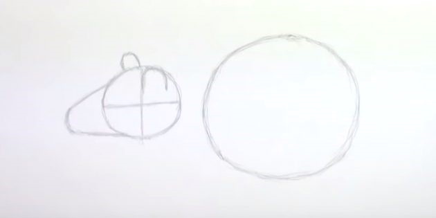 Maus zeichnen für Kinder mit Bleistift Schritt für Schritt