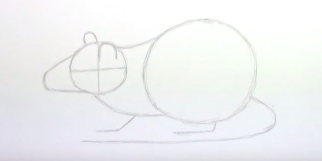 Maus zeichnen für Kinder mit Bleistift Schritt für Schritt
