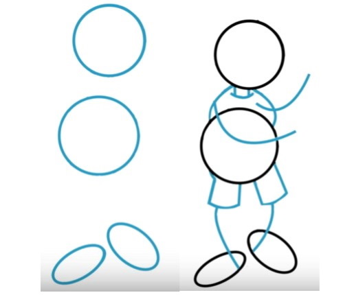 Zeichnung von Buratino für Kinder der Klassen 1-2-3