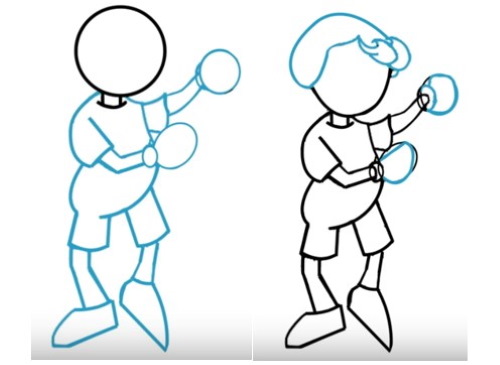 Zeichnung von Buratino für Kinder der Klassen 1-2-3
