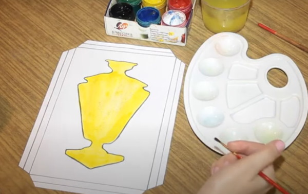 Samowar zeichnen für Kinder mit Bleistift Schritt für Schritt