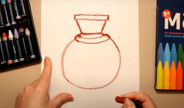 Samowar zeichnen für Kinder mit Bleistift Schritt für Schritt