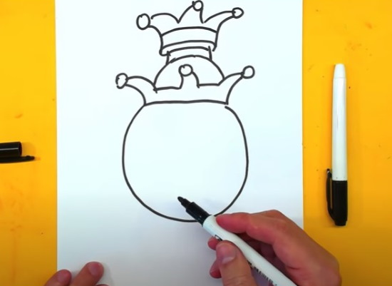 Samowar zeichnen für Kinder mit Bleistift Schritt für Schritt