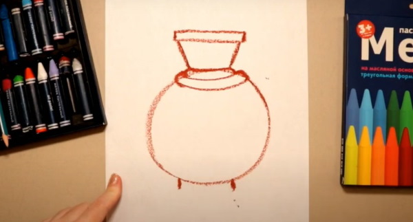 Samowar zeichnen für Kinder mit Bleistift Schritt für Schritt