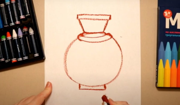 Samowar zeichnen für Kinder mit Bleistift Schritt für Schritt