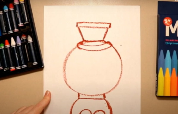 Samowar zeichnen für Kinder mit Bleistift Schritt für Schritt