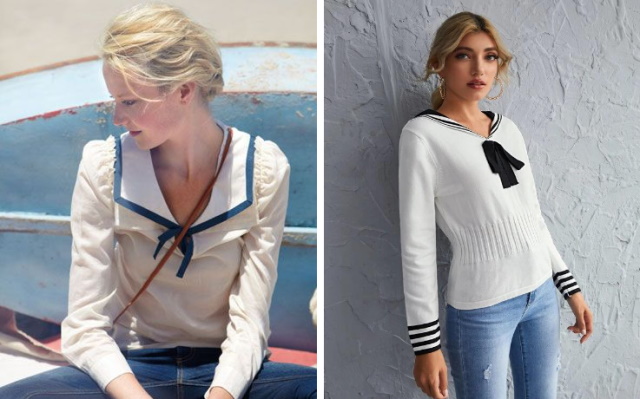 Types of collars of women's dresses. Names, photos