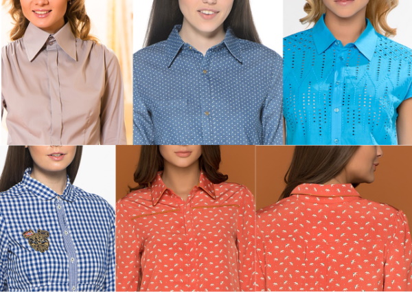 Types of collars of women's dresses. Names, photos