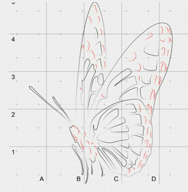 3D-Zeichnungen von Zellen in einem Notizbuch mit Bleistift, Kugelschreiber Schritt für Schritt