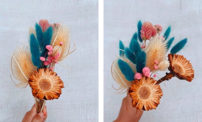 Sträuße aus getrockneten Blumen. Fotos, DIY-Kompositionen für Anfänger