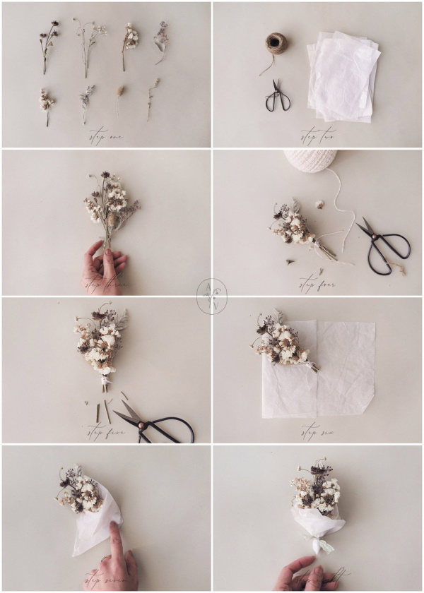 Sträuße aus getrockneten Blumen. Fotos, DIY-Kompositionen für Anfänger