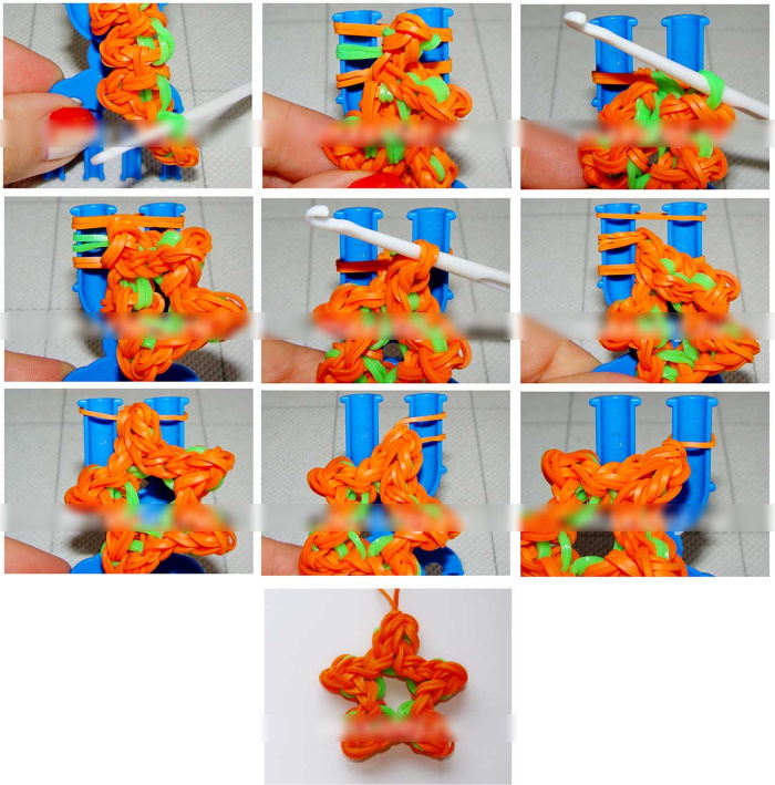 Figuren aus Gummibändern. Schleuderweben für Anfänger