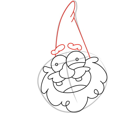 Gnome zeichnen für Kinder mit Bleistift Schritt für Schritt
