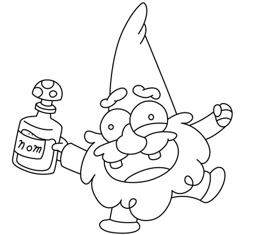 Gnome zeichnen für Kinder mit Bleistift Schritt für Schritt