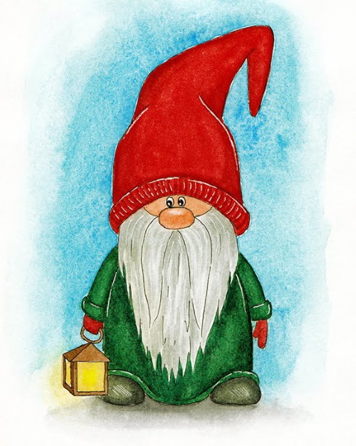 Gnome zeichnen für Kinder mit Bleistift Schritt für Schritt